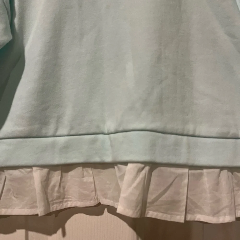 Gap size XL (12) teal sweatshirt with white trim, NWT